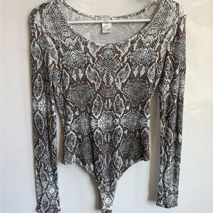 Animal print bodysuit